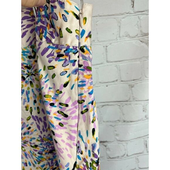 LANE BRYANT white cream multicolor cotton stretch twill pencil skirt size 28 - Picture 4 of 7